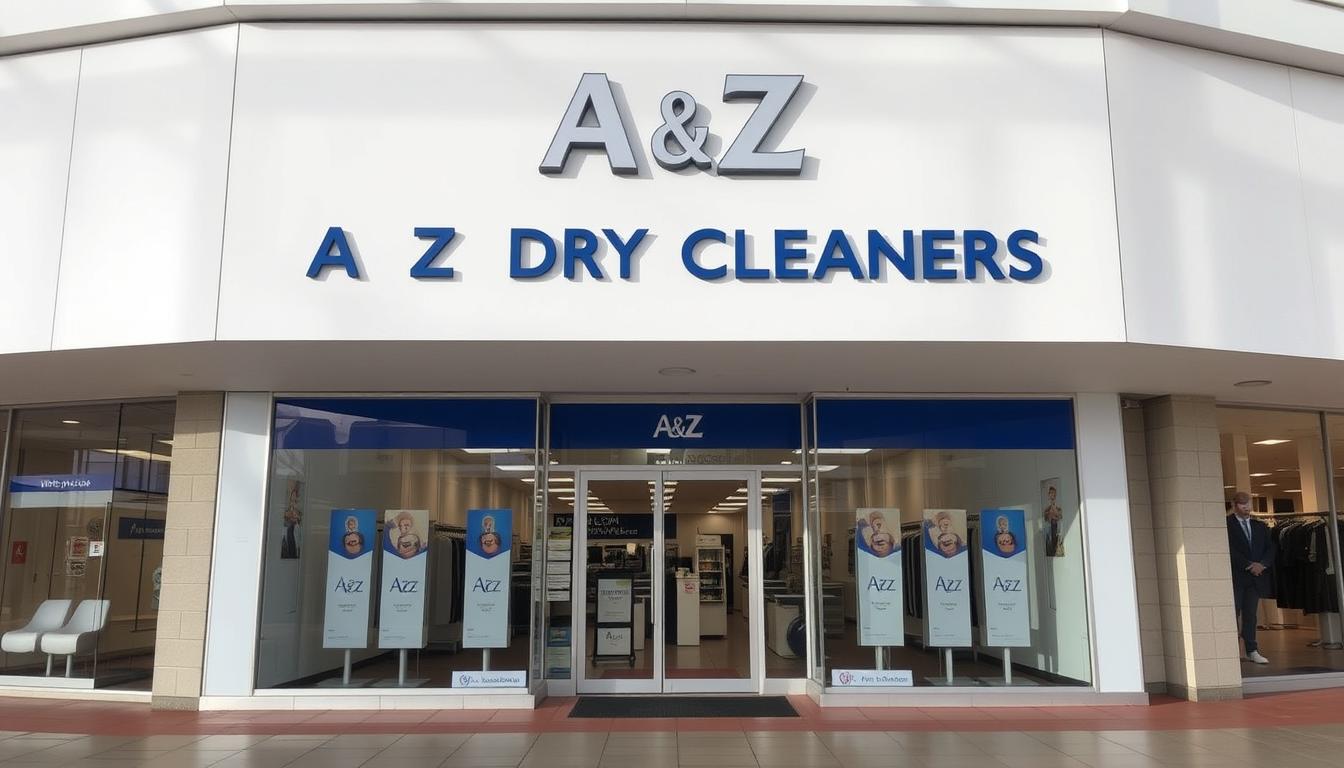 A &amp; Z Dry Cleaners storefront in The Mall Shopping Center, Luton