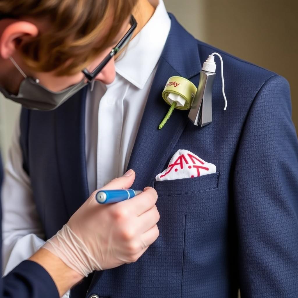 Specialized stain removal for groom suits