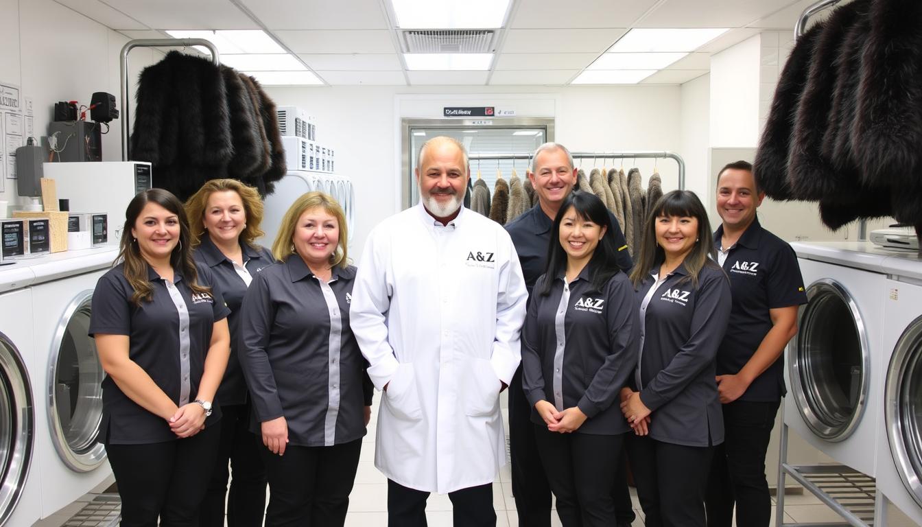 A &amp; Z Dry Cleaners team of fur cleaning specialists with professional equipment
