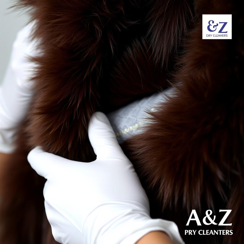 Mink fur jacket being professionally cleaned at A &amp; Z Dry Cleaners St Albans