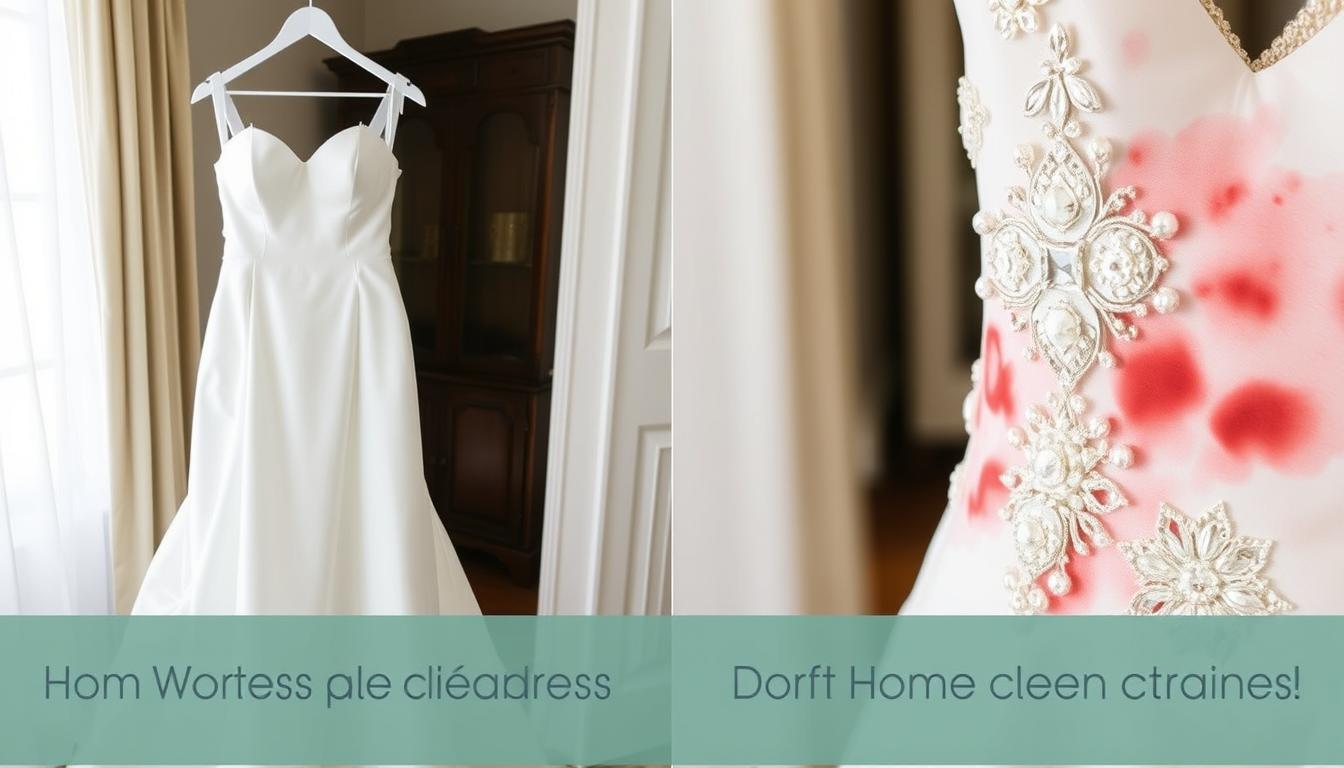 Comparison of professional Wedding Dress Cleaning in UK versus home cleaning methods